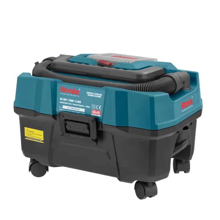 جاروشارژی ۲۰ ولت ۱۵ لیتری خشک و تر رونیکس مدل 8640